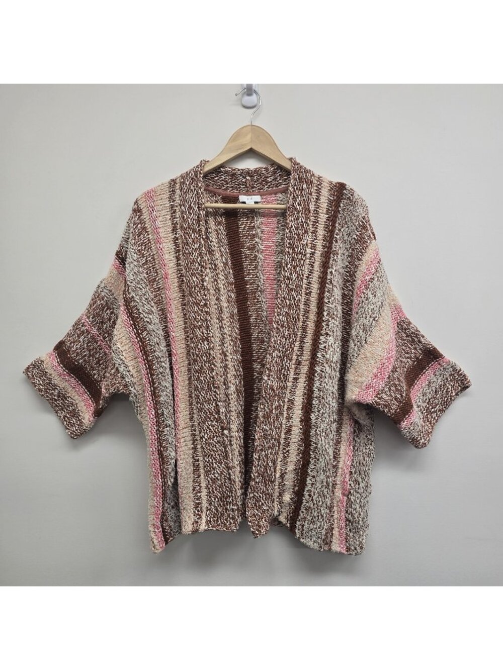 J Jill Open Front Dolman Sweater Cardigan Size Petite Large Boho Western Slouchy